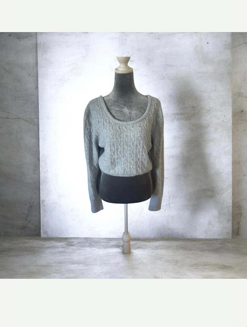 Future Collective Gray XL Shrug Cropped Sweater